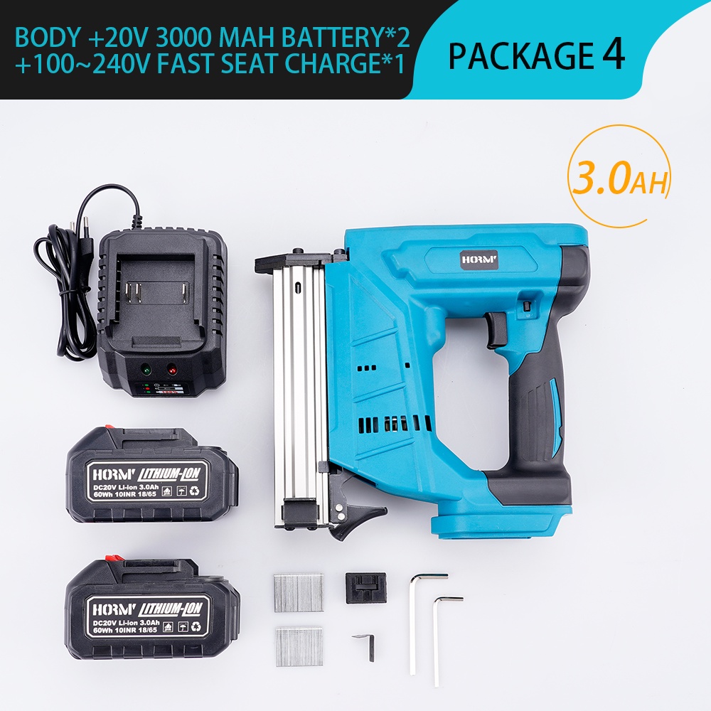 20V Electric Nail Gun Electric Nailer Stapler Framing Nailer Tacker Furniture Staple Gun