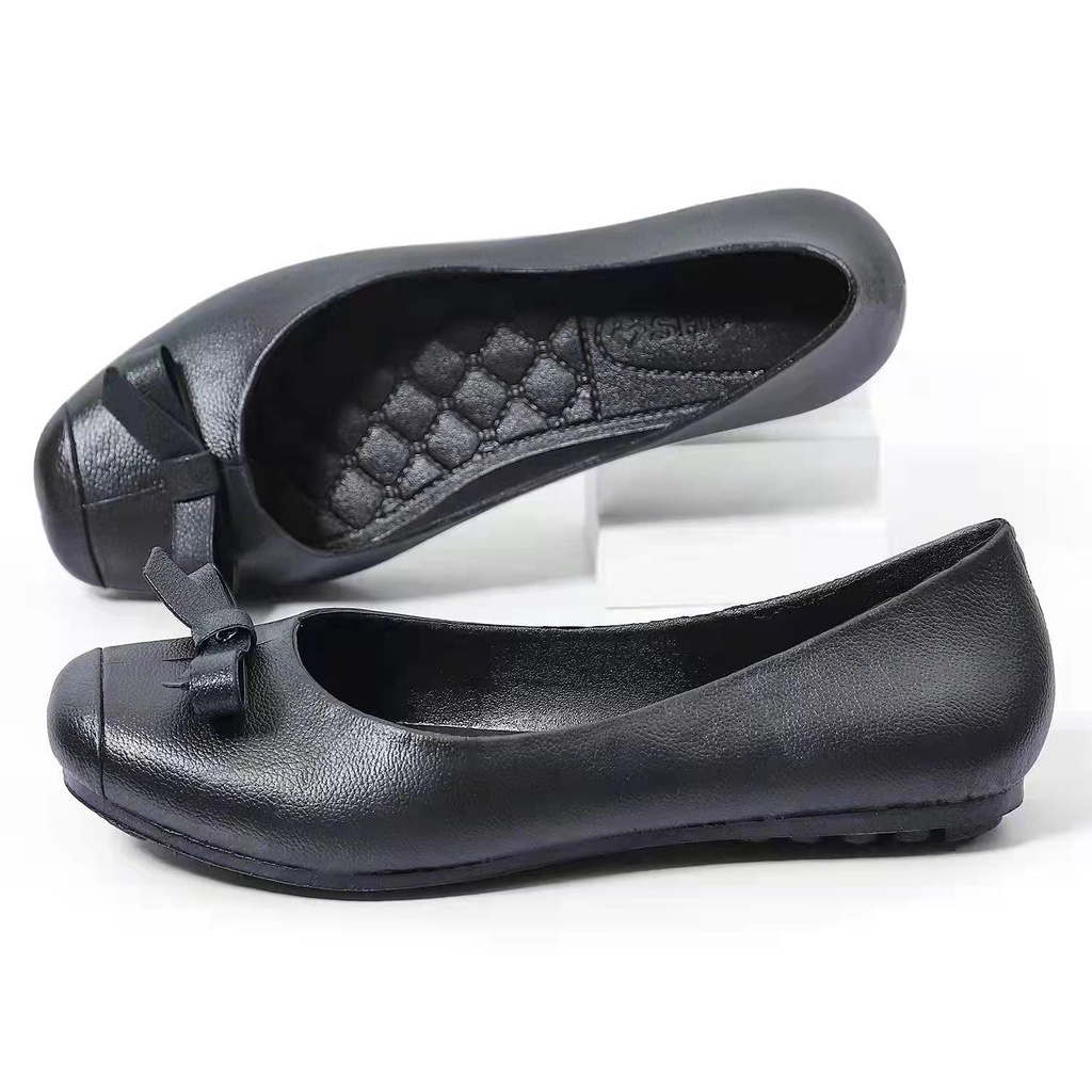 black shoes #227 school shoes for ladies (Rubber-weighty) | Shopee ...