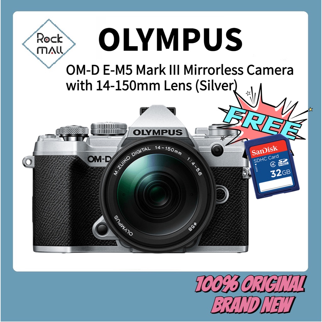 Olympus OMD EM5 Mark III Mirrorless Camera with 14150mm Lens ( Silver ) Shopee Philippines
