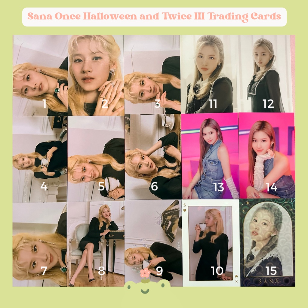 Twice - Official Sana Once Halloween & Twice III Photocards | Shopee ...