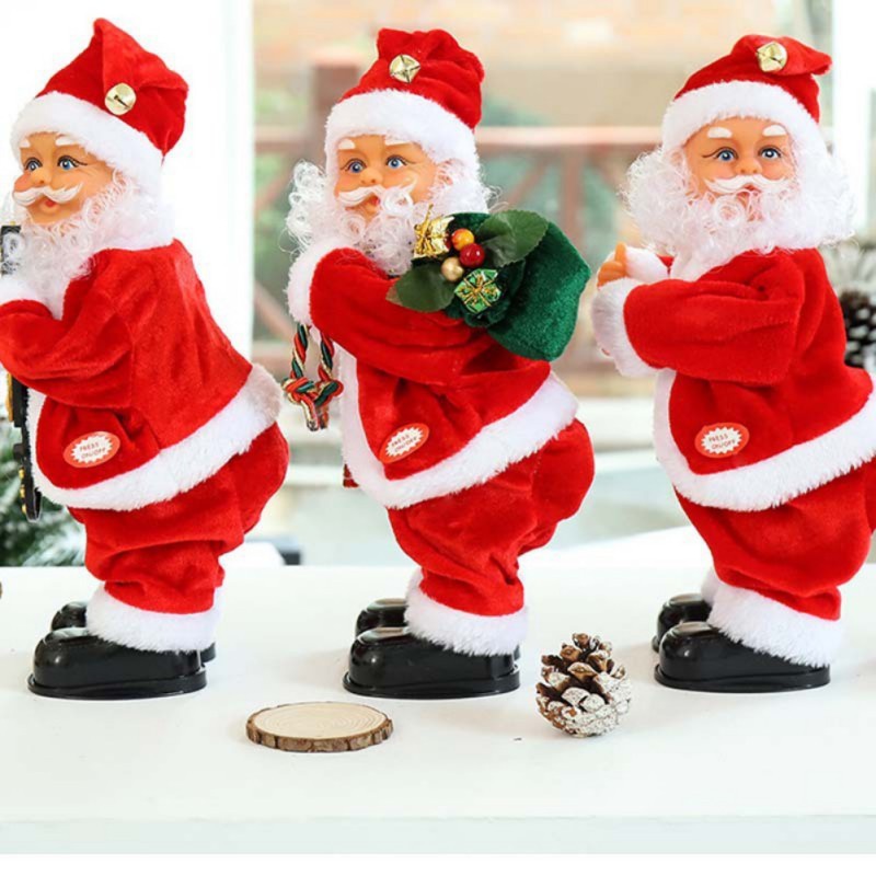 Christmas Animated Musical Santa Claus Figure Twisted Wiggle Hip Dance