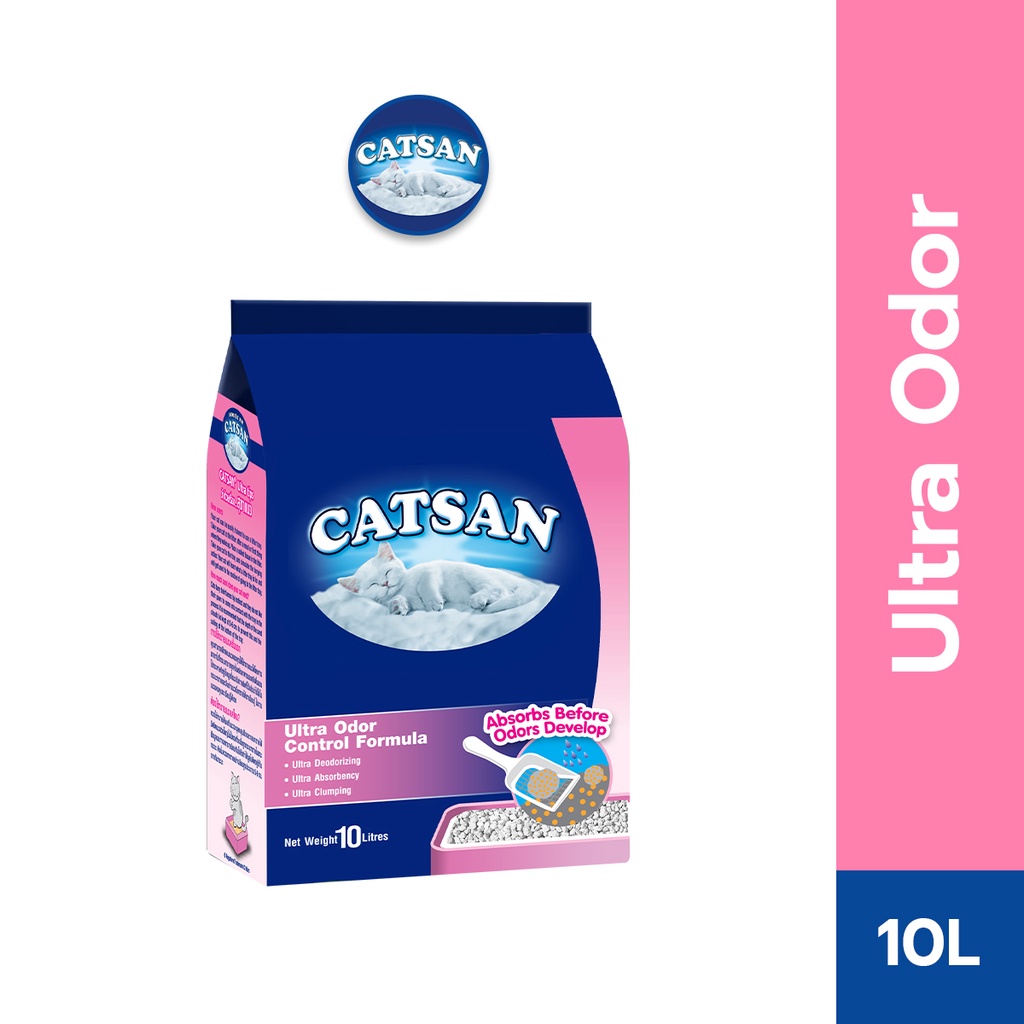 CATSAN Cat Litter Sand, 10L. Ultra Odor Litter Sand for Cats of All