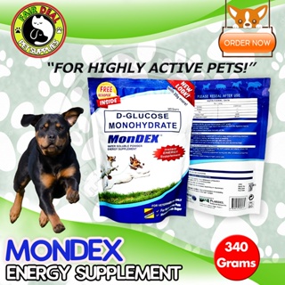 MonDex Energy Supplement Dextrose Powder for Dogs and Cats (NEW PACKAGING + FREE SCOOP) 340g
