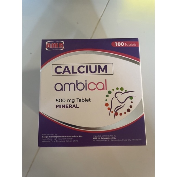 Ambical Calcium 500mg Tab 100s 1box Shopee Philippines
