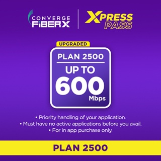 Converge FiberX 600 Mbps WIFI internet plan