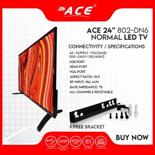 Ace 24 Super Slim Full HD LED TV Black LED-802/free bracket #5