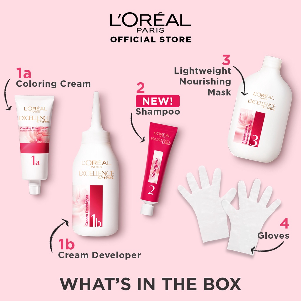 NEWCOD◘LOreal Paris Excellence Creme Triple Care Hair Color - Gray Hair, Retouch, Full Coverage Ha