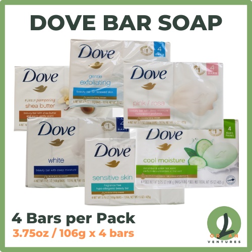 Original Dove Bar Soap 106g X 4 Bars Imported From Usa Shopee