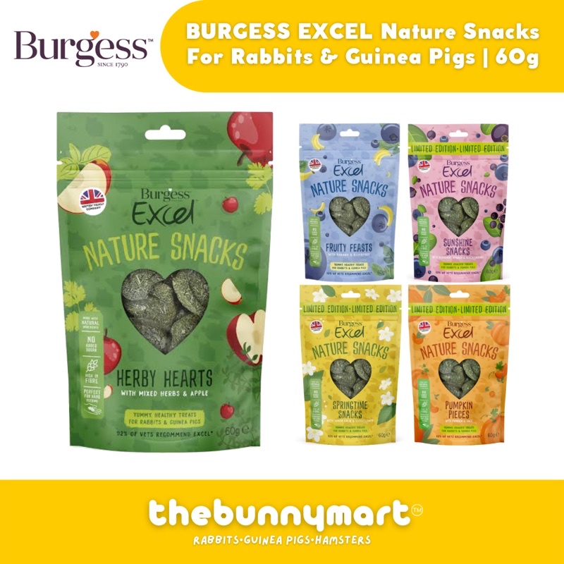 BURGESS Excel Nature Snacks for Rabbits and Guinea Pigs Shopee