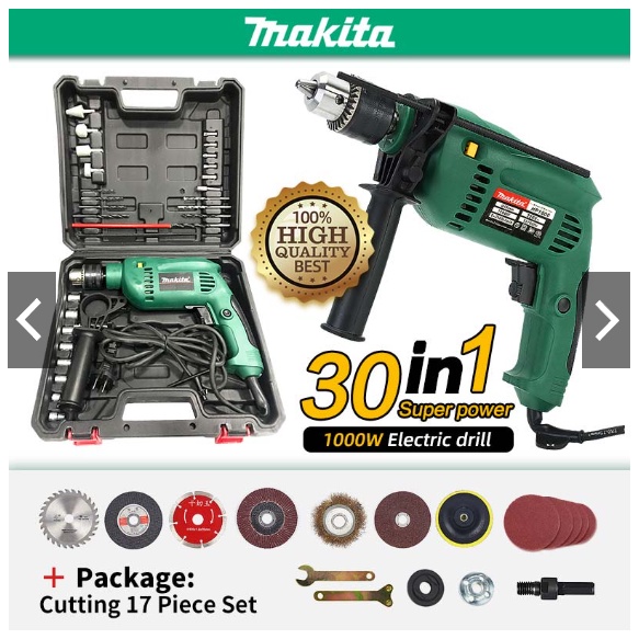 Makita original 2in1 Electric Impact Drill and grinder and drill Set power tools japan sander saw
