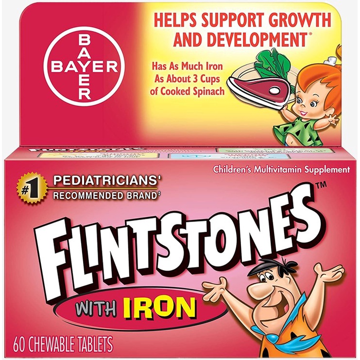 CODHealth▤Flintstones Chewable Kids Vitamins with Iron, 60 Counts