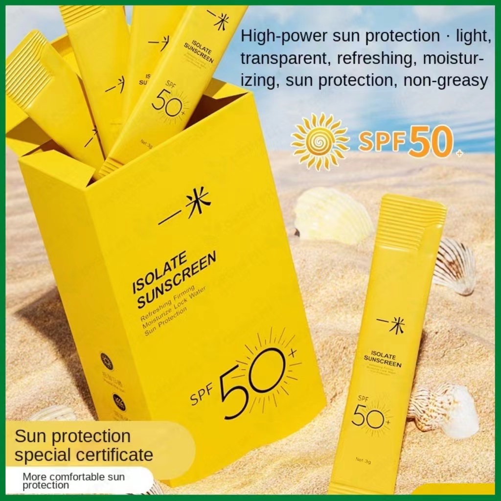 Zencolor 20PCS/BOX ISOLATE SUNSCREEN SPF 50+ Moisturizing Sunscreen ...