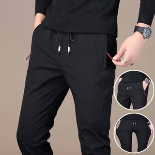 Men's Fashion Jogger Pants W/Zipper Korean Style Cotton Quality