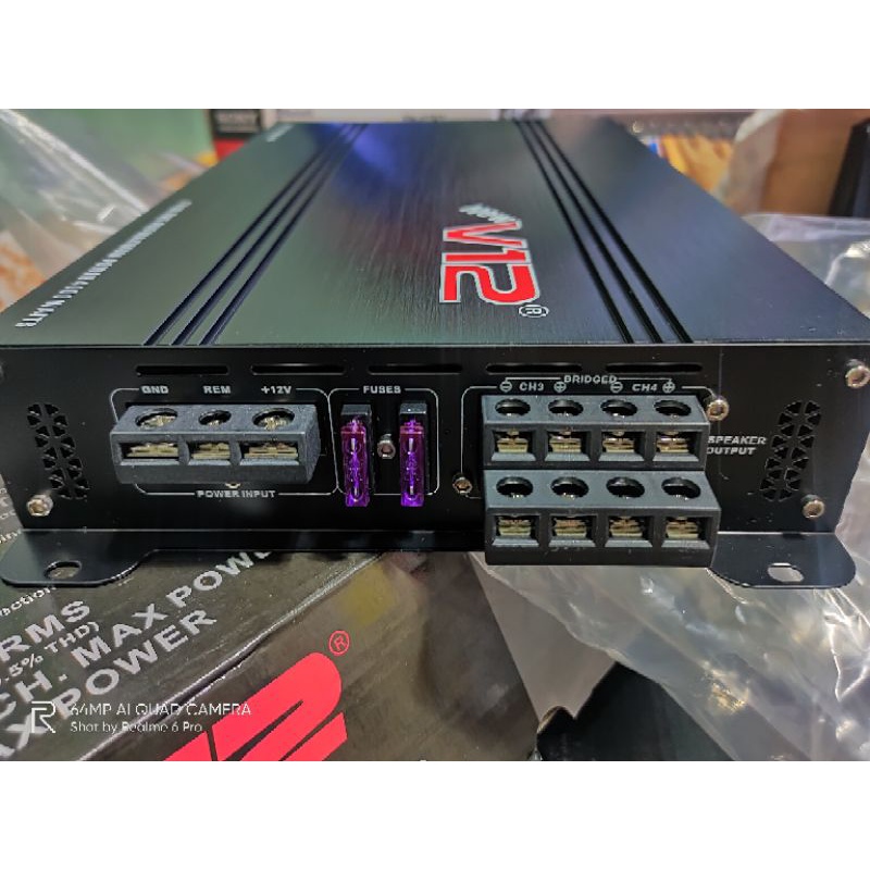 V12 Car Amplifier 4000W 4channels Original Shopee Philippines