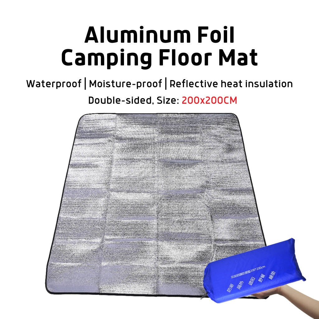 Aluminum Foil Camping Floor Mat Waterproof Moistureproof Heat