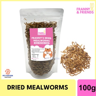 Franny & Friends Dried Mealworms 40g/100g Hamster Food Mealworms Bird Seed Bird Food Bird Mix Mealwo