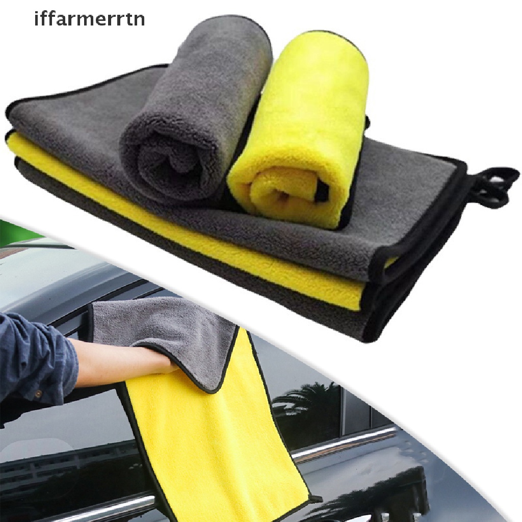 iffar Ultra Soft 30*30/60CM Car Wash Microfiber Towel Cleaning Drying