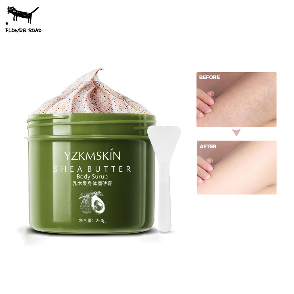 Fr 250g Shea Butter Scrubbody Scrub Whiteningchicken Skin Removerremoving Dead Skin 