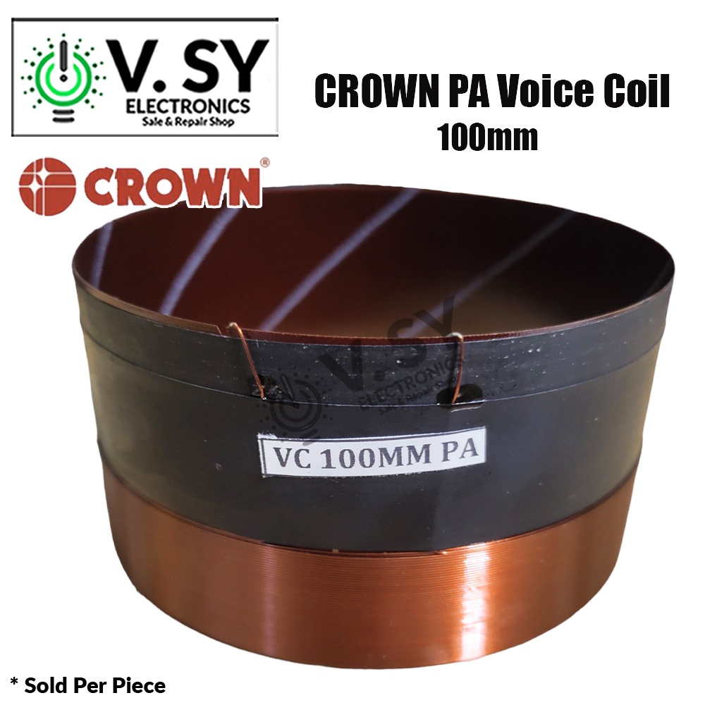 Original CROWN Voice Coil 100mm Diameter +/- 1% Tolerance Replacement ...