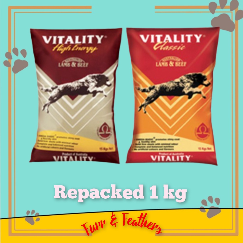 VITALITY Dog Food Lamb and Beef 1kg (F&F) #1