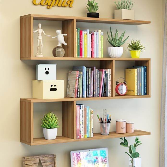 4 Layers Wooden Book Shelf Wall Rack Hanging Book shelves Wall Books