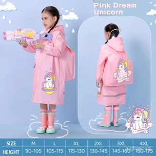 Kids rain coat with backpa00