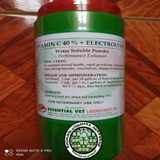 Essential vet Vitamin C 40% +ELECTROLYTES (1kg) water soluble powdercod