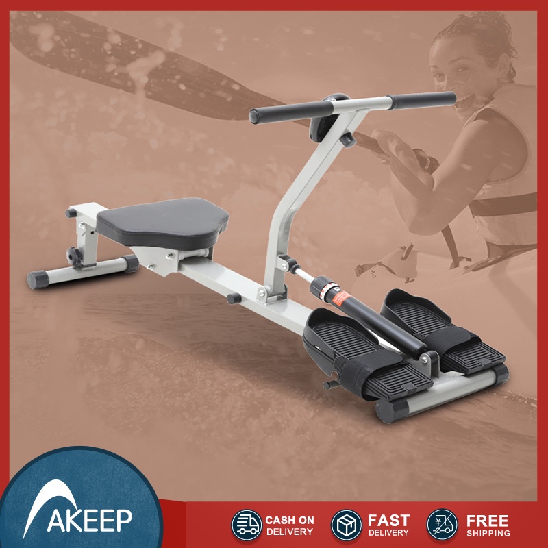 Home Folding Silent Single Double Rod Hydraulic Rowing Machine Rower