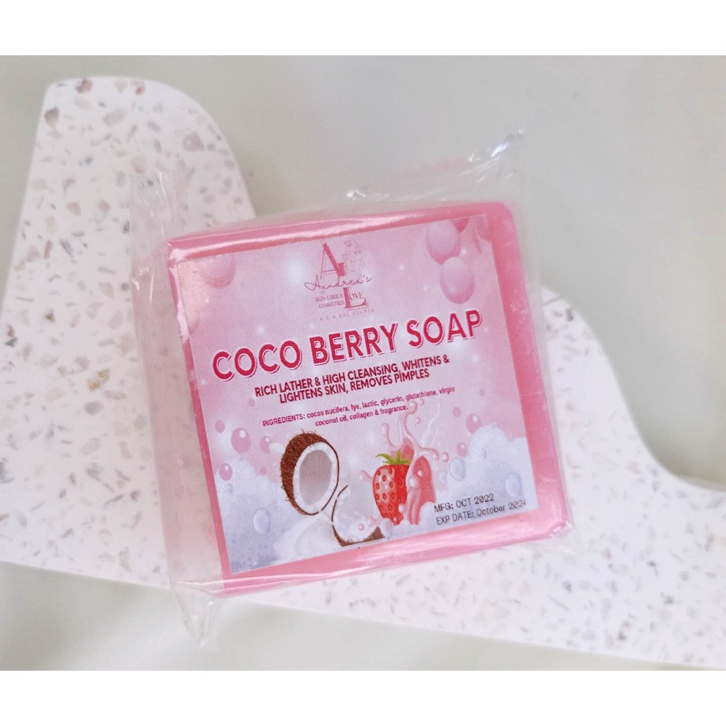 AXL Beauty Cocoberry Soap Lightens Skin Reduces Pimples Shopee