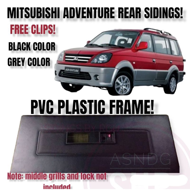 MITSUBISHI ADVENTURE REAR DOOR SIDINGS !! HIGH QUALITY(PVC PLASTIC FRAME/BOARD) Shopee Philippines