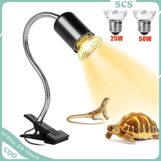 Reptile Heat Lamp UVA UVB Basking Spot Lamp with 360°Rotatable Clips ,for Reptiles Turtle Lizard