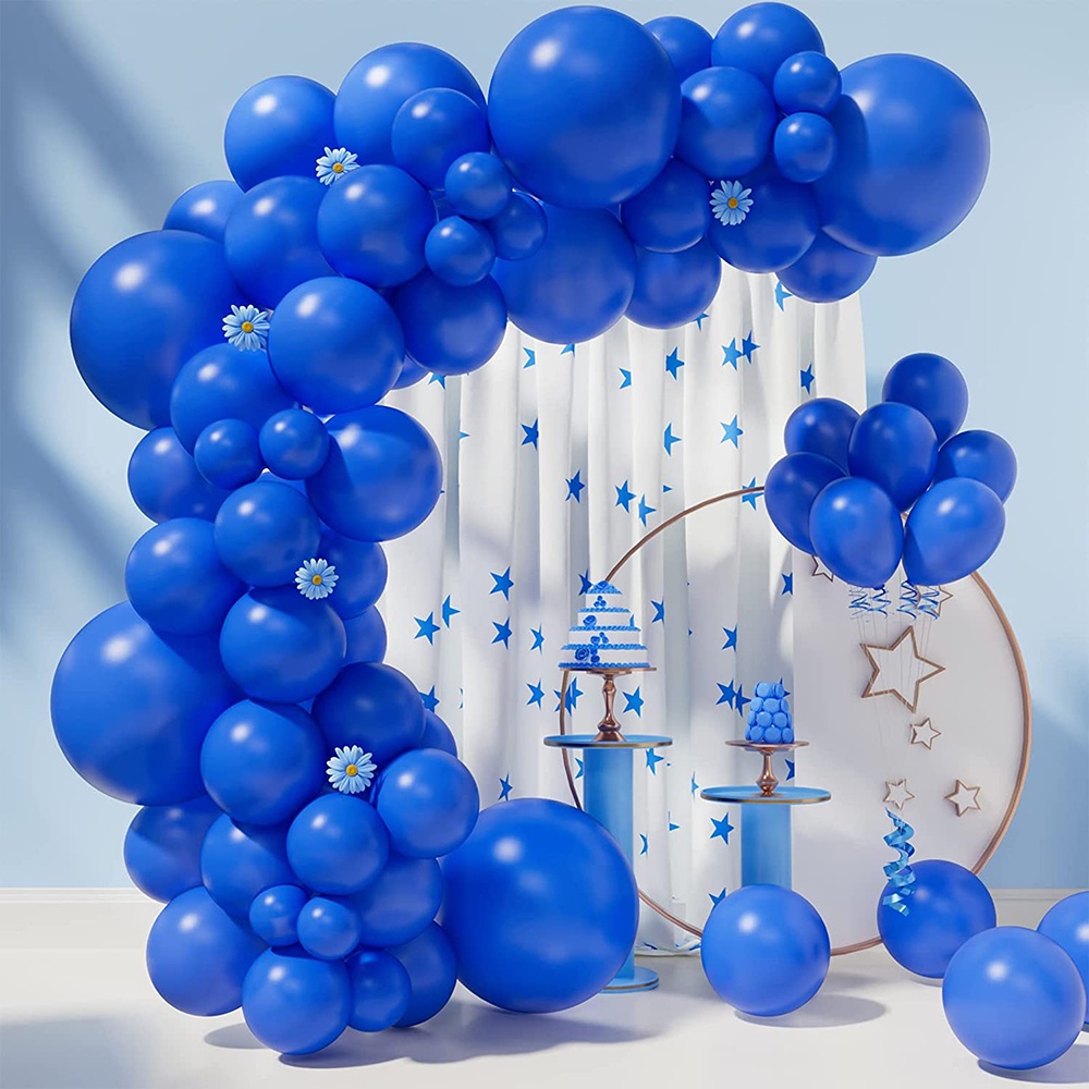 1 Set Royal Blue Balloon Garland Arch Kit 5/10/12inch Dark Blue Ballon Graduation Birthday Party Bab