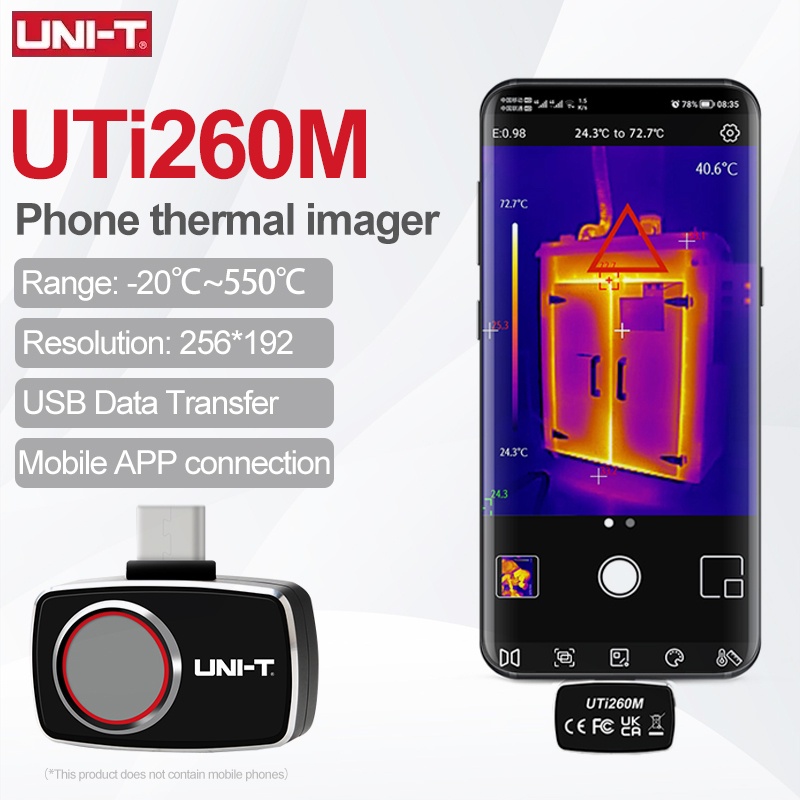 MiLESEEY TP2 Plus Wärmebildkamera Für Smartphone – 256x192 IR, -20°C Bis 550°C, 40mK, Für IOS/Android, Mit MATRIX IV-Algorithmus