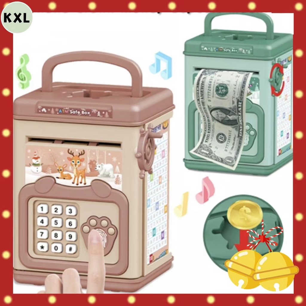 Children's Atm Piggy Bank Piggy Bank Coin Box Electric Password ...