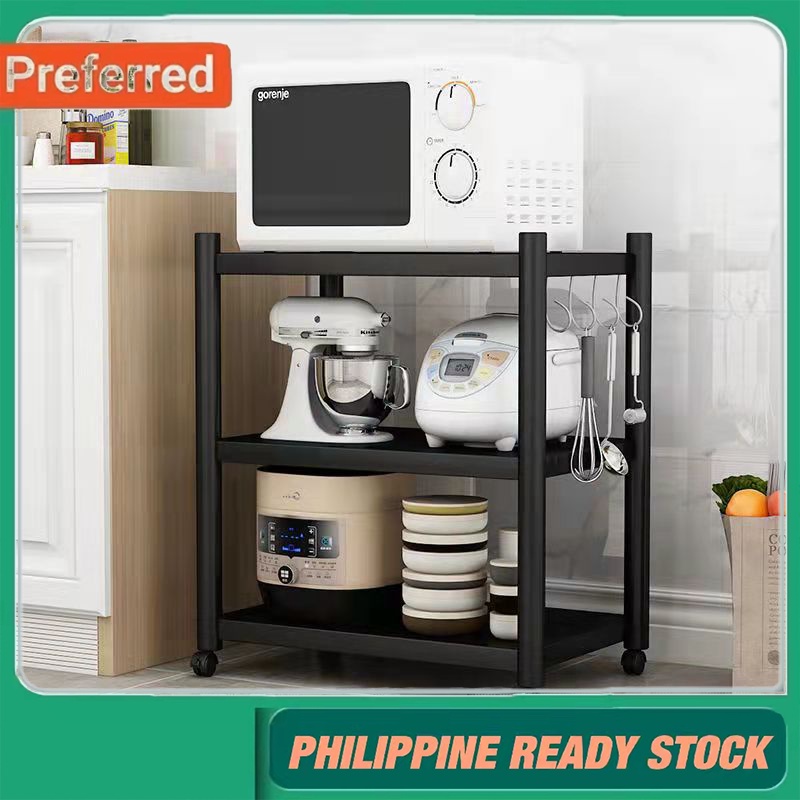3Tier MultiPurpose Removable Kitchen Shelves Storage Racks cart storage shelf Microwave oven