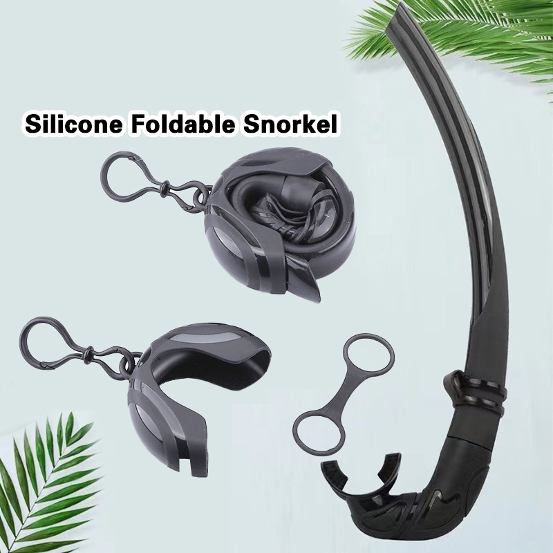 Diving Snorkel Diving Breathing Tube Silicone Foldable Snorkeling ...