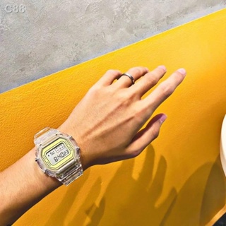 ﺴTransparent Fashion Square Dial Digital Watch Multifunctional Unisex Watches Relo for Men Women #4