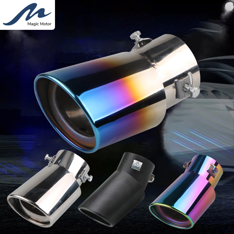 Universal Car Exhaust Muffler Tip Round Stainless Steel Chrome Tail