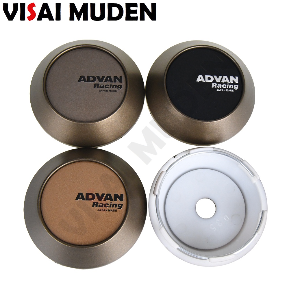 4PCS OD 68MM / ID 62MM Bronze Sport Rim Cap ADVAN ENKEI SSR XXR WORK WEDSSPORT KRANZE Logo
