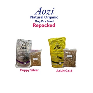 Aozi Organic Dog Food Puppy (Silver) and Adult (Gold) repacked 1kg