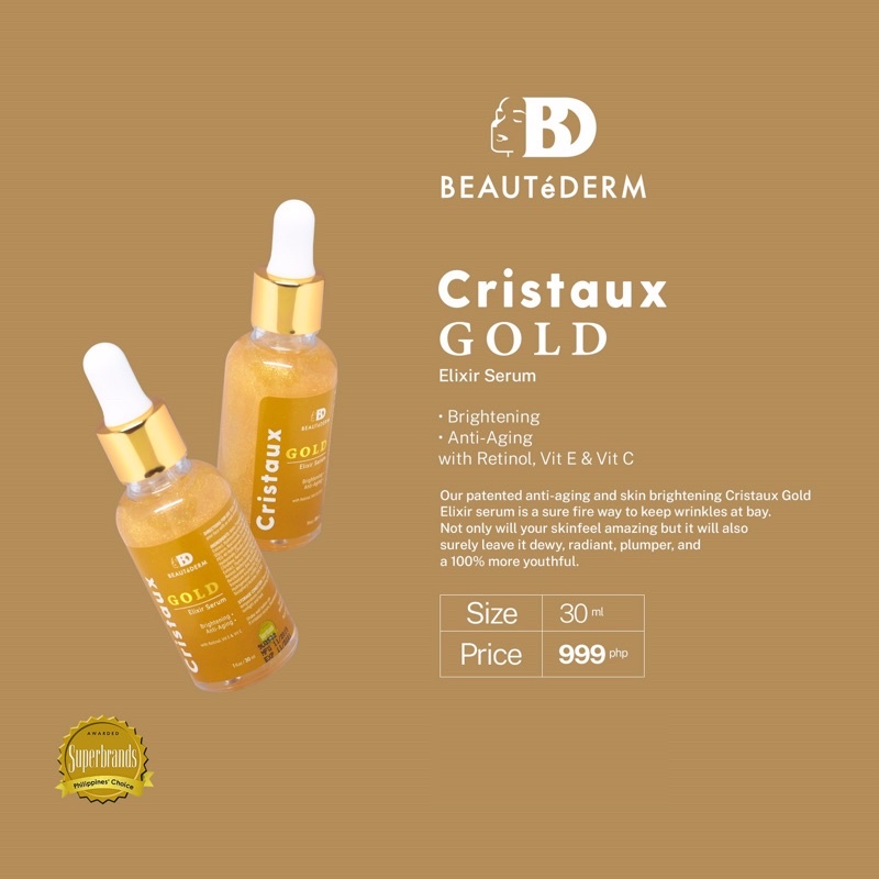 Beautederm Cristaux Gold Elixir Serum 30ml Shopee Philippines