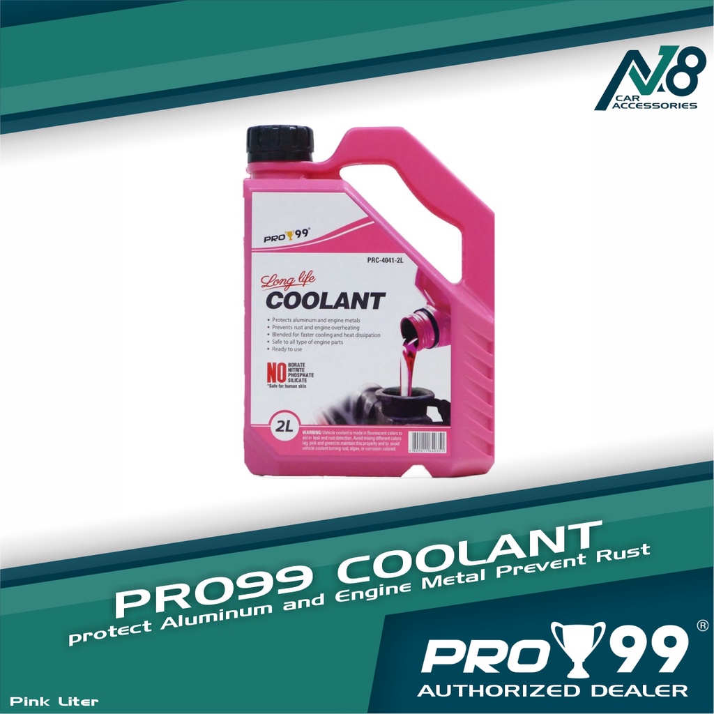 PRO99 Long Life Car Radiator Coolant Pink 2L Pro99 Genuine Shopee