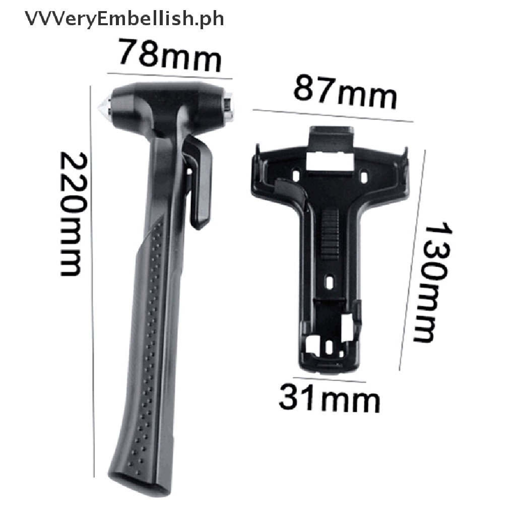 VVVeryEmbellish 3 In 1 Safety Hammer Seat Belt Cutter Car Window