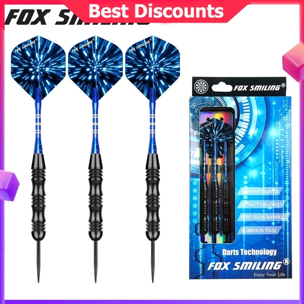 Fox Smiling 3pcs 22g 153mm Professional Steel Tip Darts With Aluminum