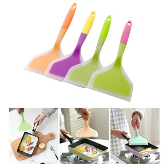℡∈Food Grade Silicone Heat Resistant Turners Steak Shovel Non Stick Wide Pizza Cake Spatula Kitchen #1