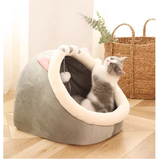 （COD) Cat Bed Cartoon Pet Bed Foldable Removable Washable Pet Sleeping Bed for Cat Dog House #9