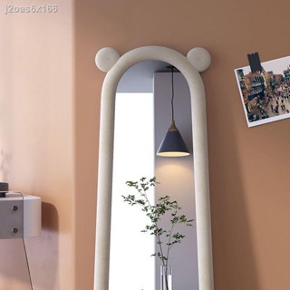 ۞Nordic dressing mirror girls bedroom full length mirror floor mirror living room home against the #1