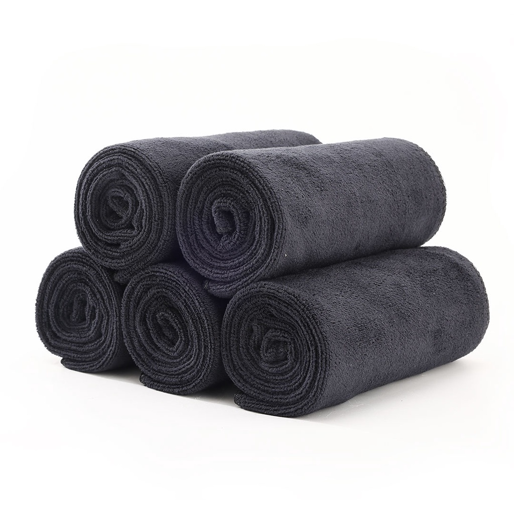 Black Towel Microfiber Fabric Salon Bath Use Hair Dryer Towel 40cmx80cm