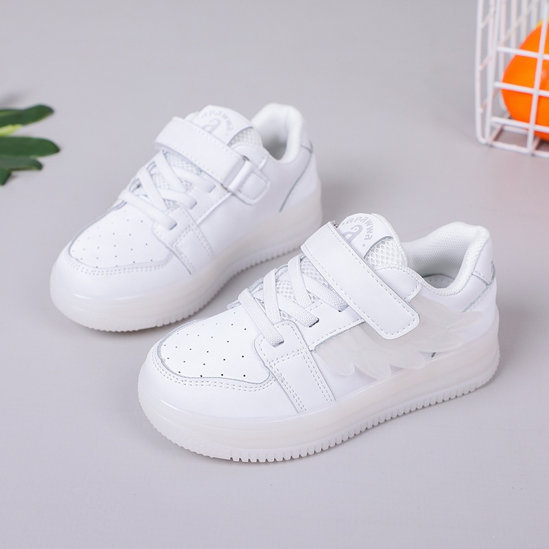 White shoes for kids boy vecro rubber white casual shoes for kids ...