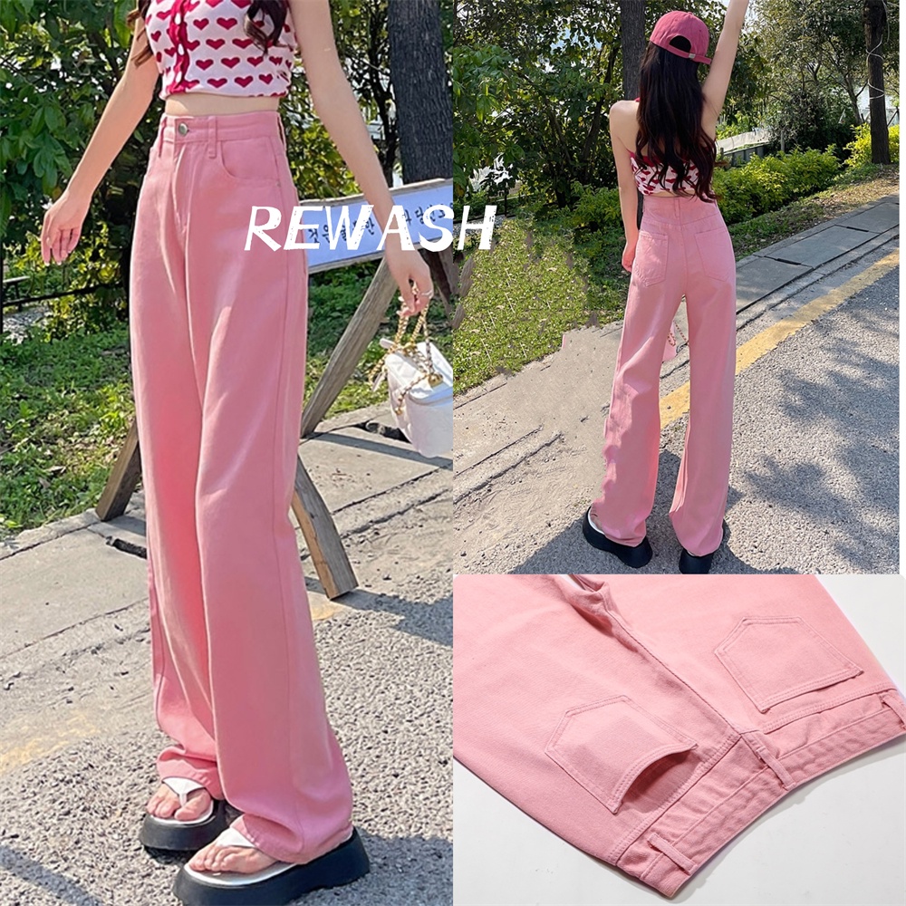 rewash-casual-wide-leg-pants-for-ladies-high-waist-pink-fashion-good